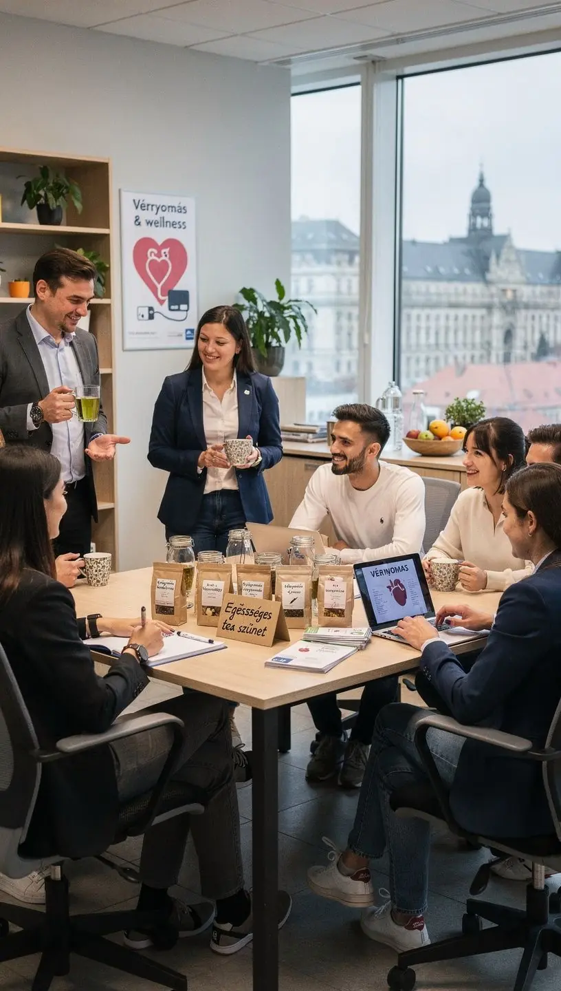 Zöld tea levélből készült frissítő ital, amely segíthet a vérnyomás szabályozásában.